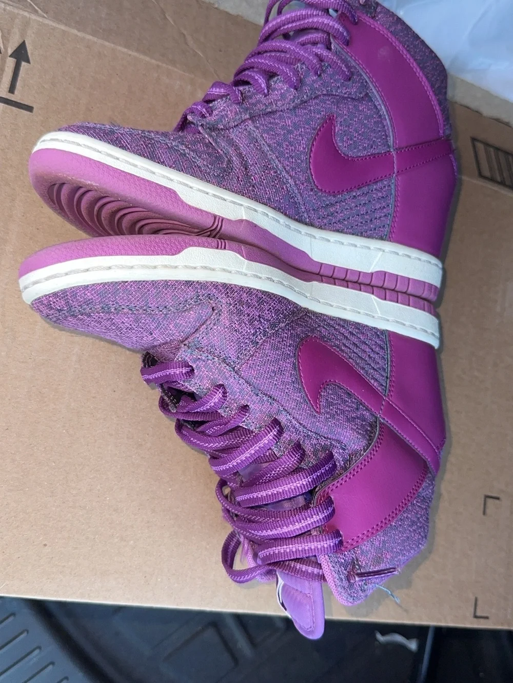 Nike Dunk Sky Hi Magenta/Purple High-Top Sneakers